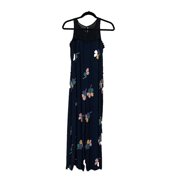 Corey Lynn Calter Anthropologie Women's Wide Leg Floral Jumpsuit Size XS Blue - Picture 2 of 14